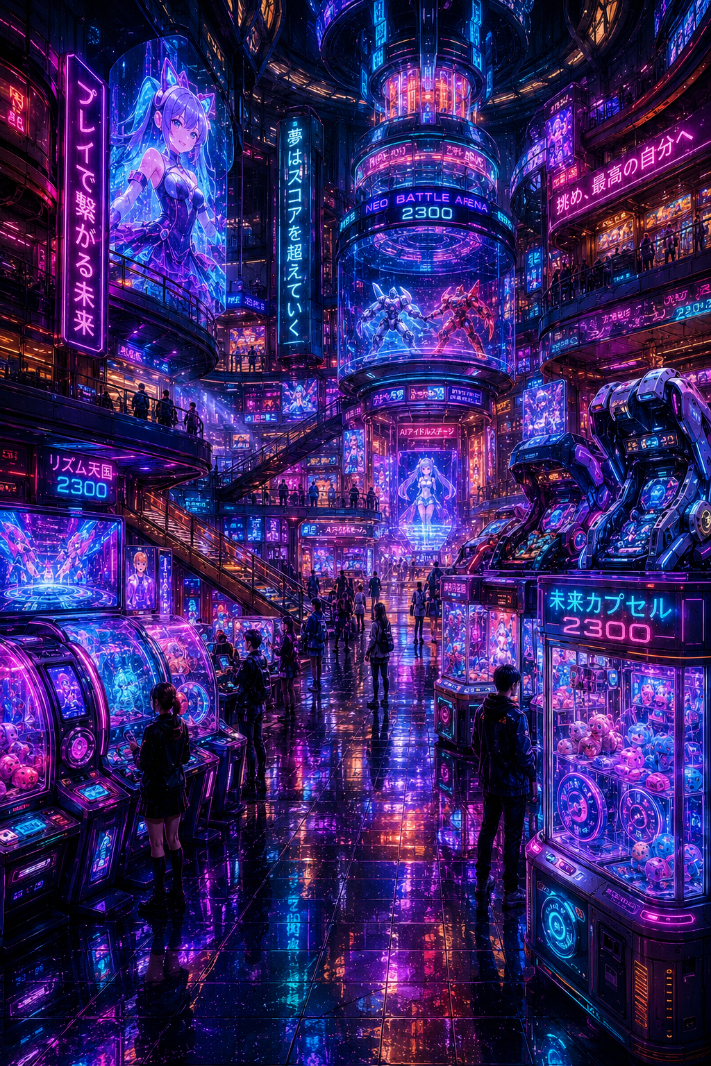 Tokyo 2300 Arcade Dreamscape Poster – Premium Semi-Gloss