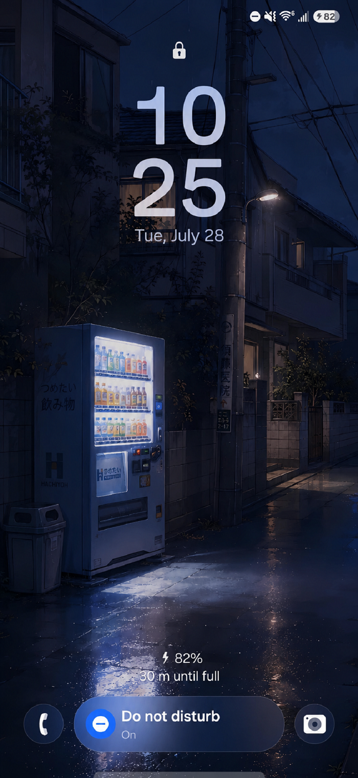 Midnight Vending Glow – Rainy Japan Phone Wallpaper